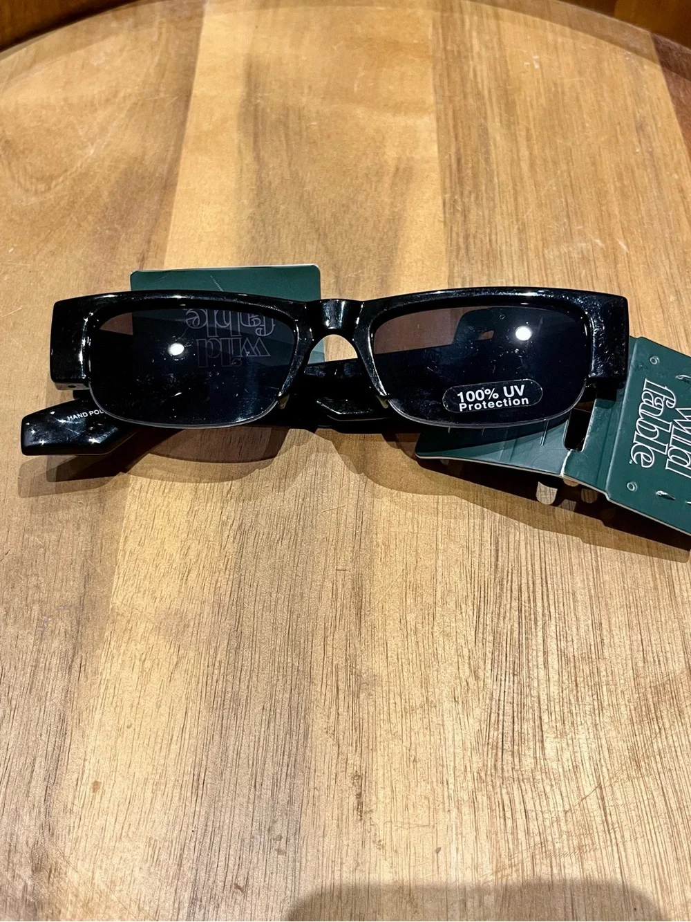 Wild Fable - Women's Thin Black Polarized Sunglasses with UV Protection